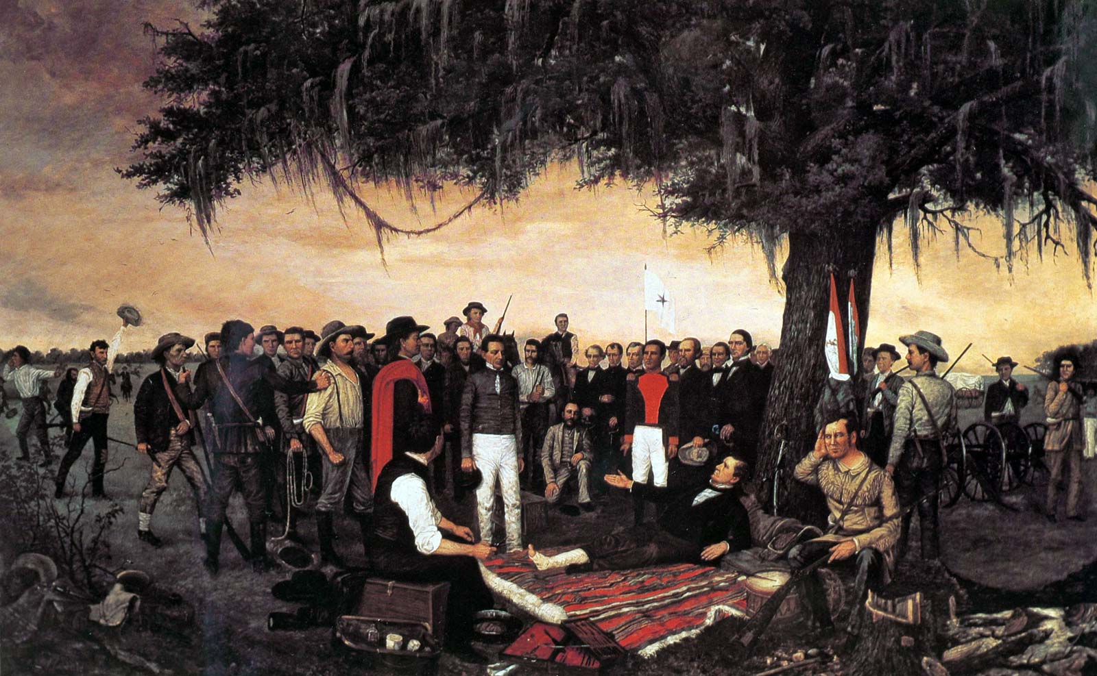 Painting-Santa-Anna-surrender-Mexican-Sam-Houston